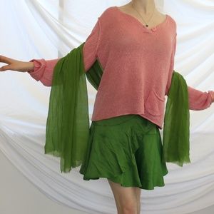 Oversized JJill knitted sweater, size medium (petite), pink